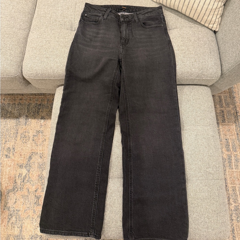 Quince Dark Gray Bella Relaxed Straight Leg Jeans
